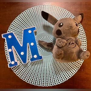 Thunderbolt Project Fragment X Pokemon Pikachu 9” Plush Black; pre-owned